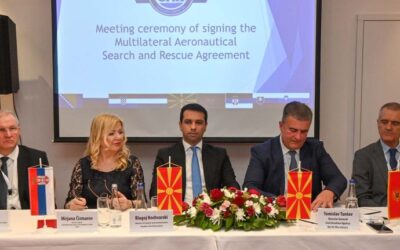 М-НАВ со присуство на потпишување на  Спогодбата  за потрага и спасување во областа на воздухопловството